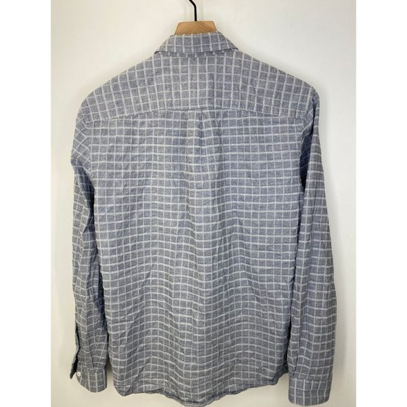 Frank & Oak Long Sleeve Button-Down Shirt Gray S - Picture 2 of 5